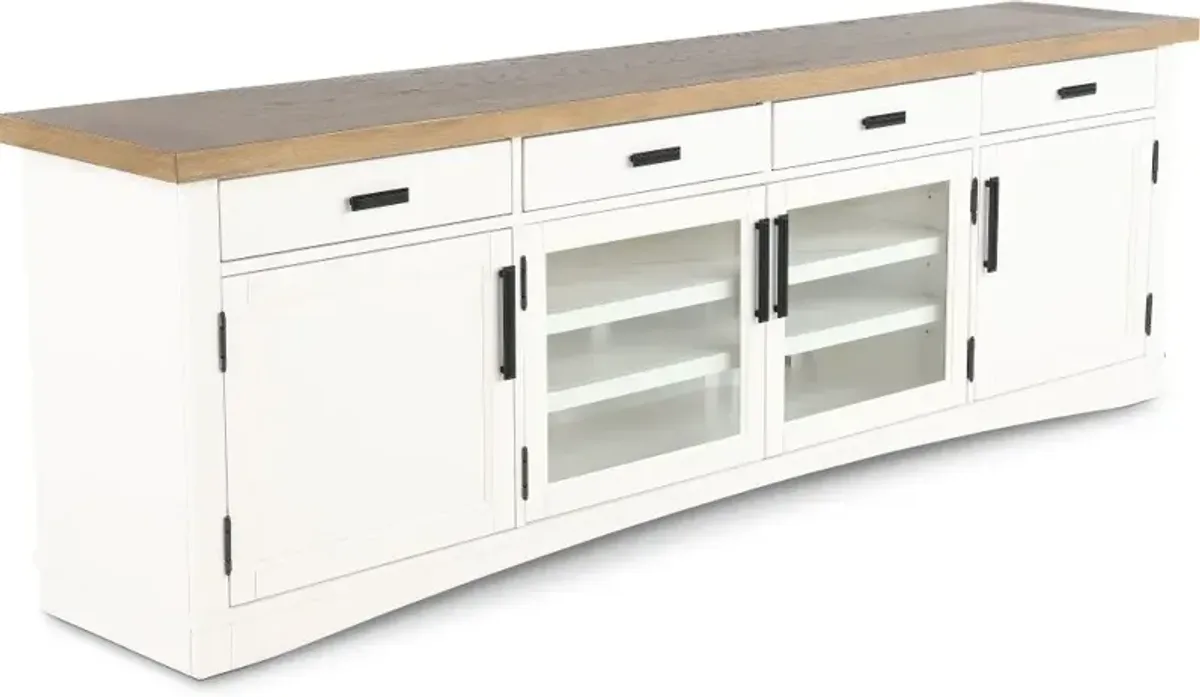 Amy Cotton White 92" TV Stand