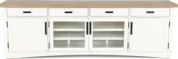 Amy Cotton White 92" TV Stand