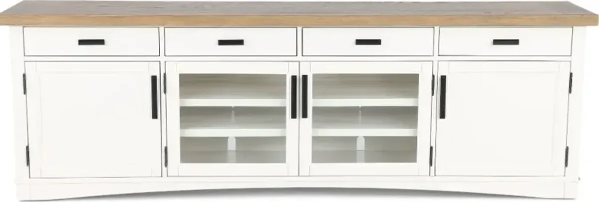 Amy Cotton White 92" TV Stand