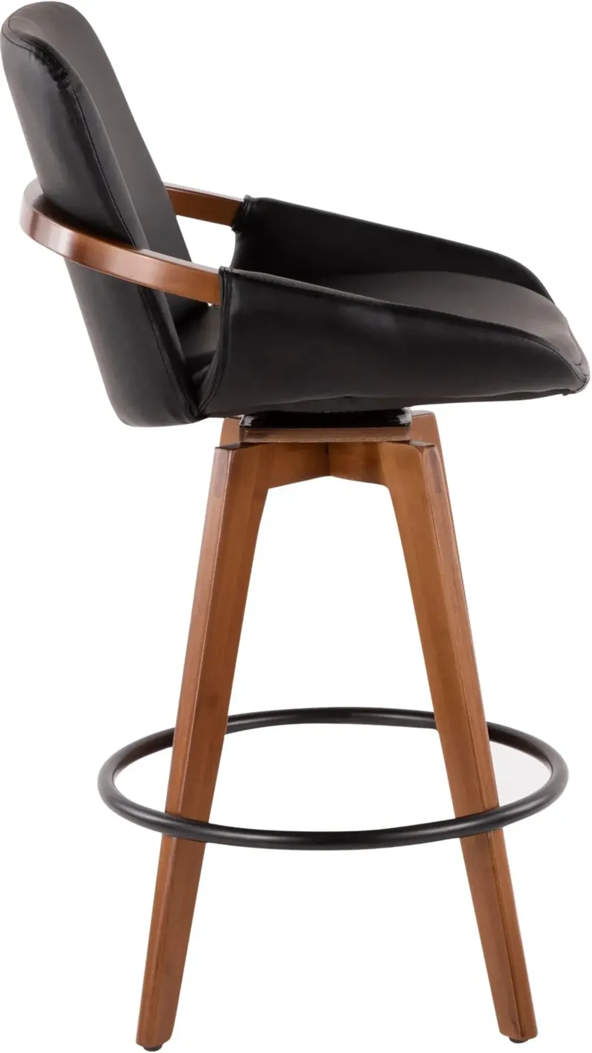 Cosmo Black and Brown Counter Height Stool