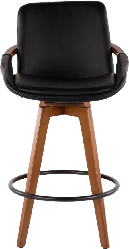 Cosmo Black and Brown Counter Height Stool