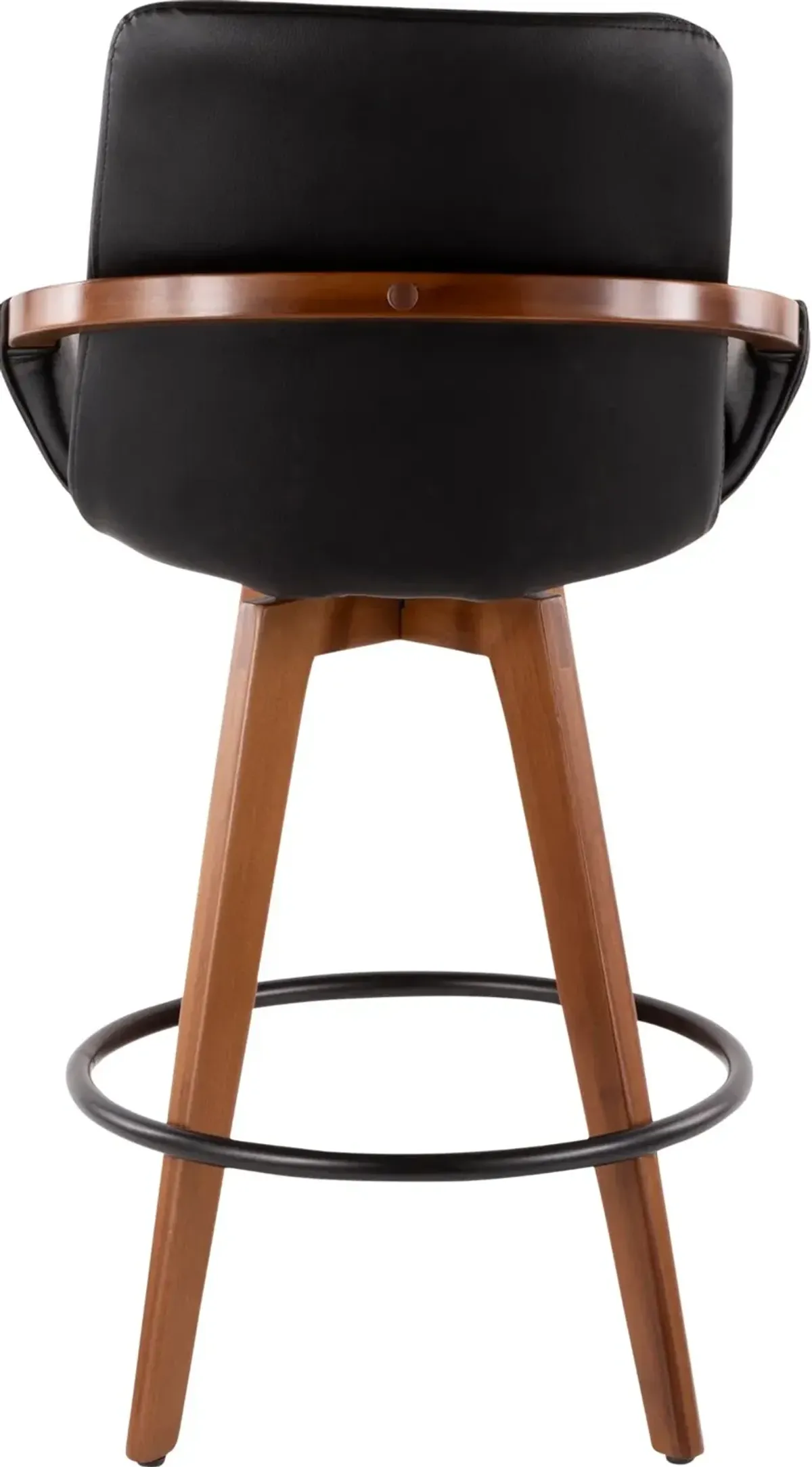 Cosmo Black and Brown Counter Height Stool