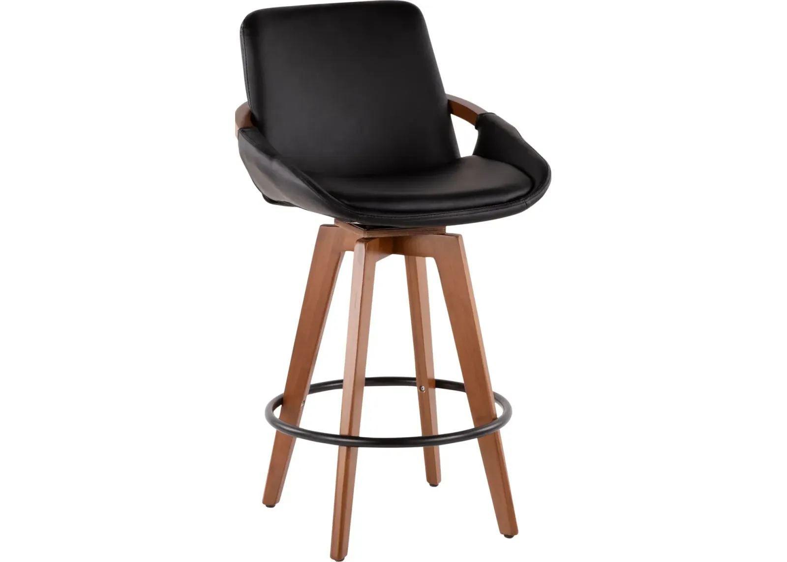 Cosmo Black and Brown Counter Height Stool