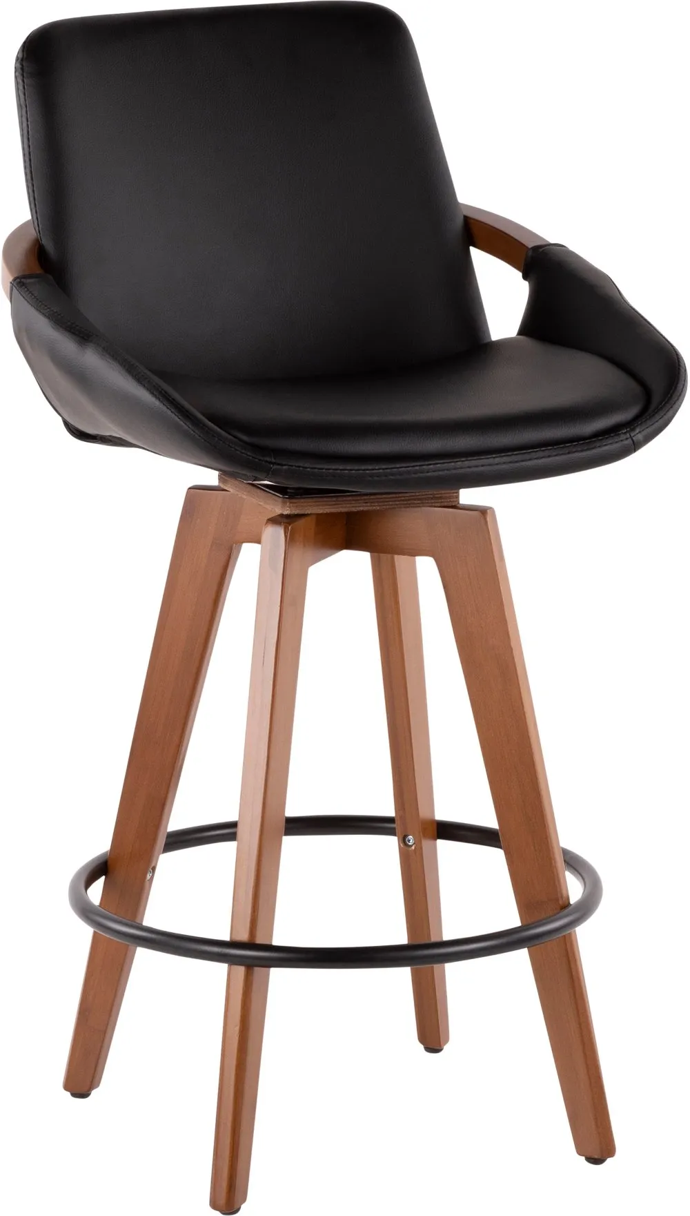 Cosmo Black and Brown Counter Height Stool