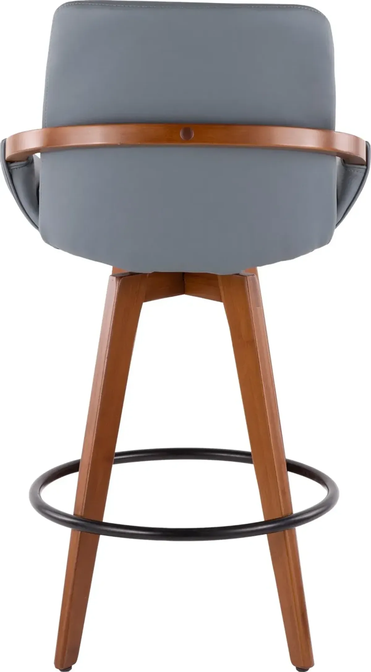 Cosmo Gray and Brown Counter Height Stool