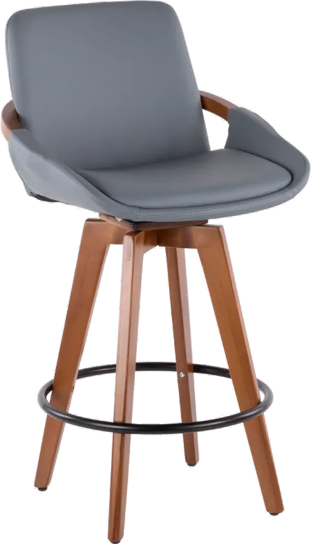 Cosmo Gray and Brown Counter Height Stool