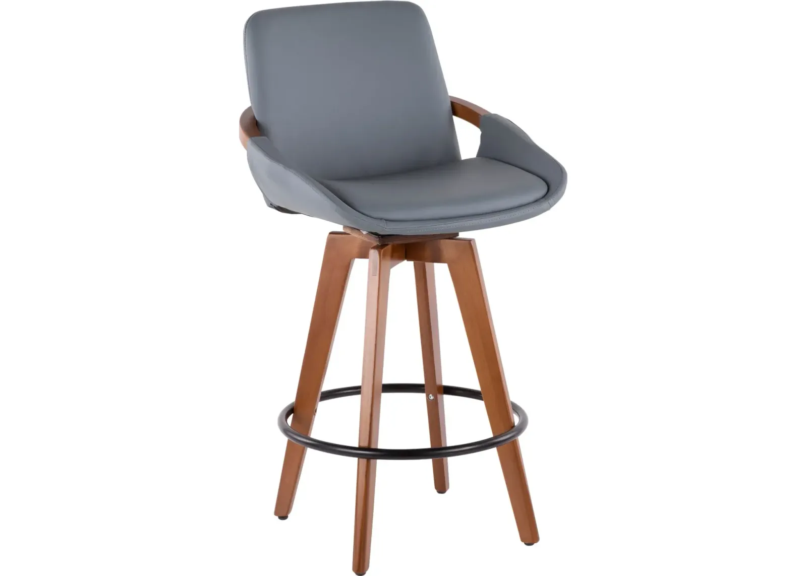 Cosmo Gray and Brown Counter Height Stool