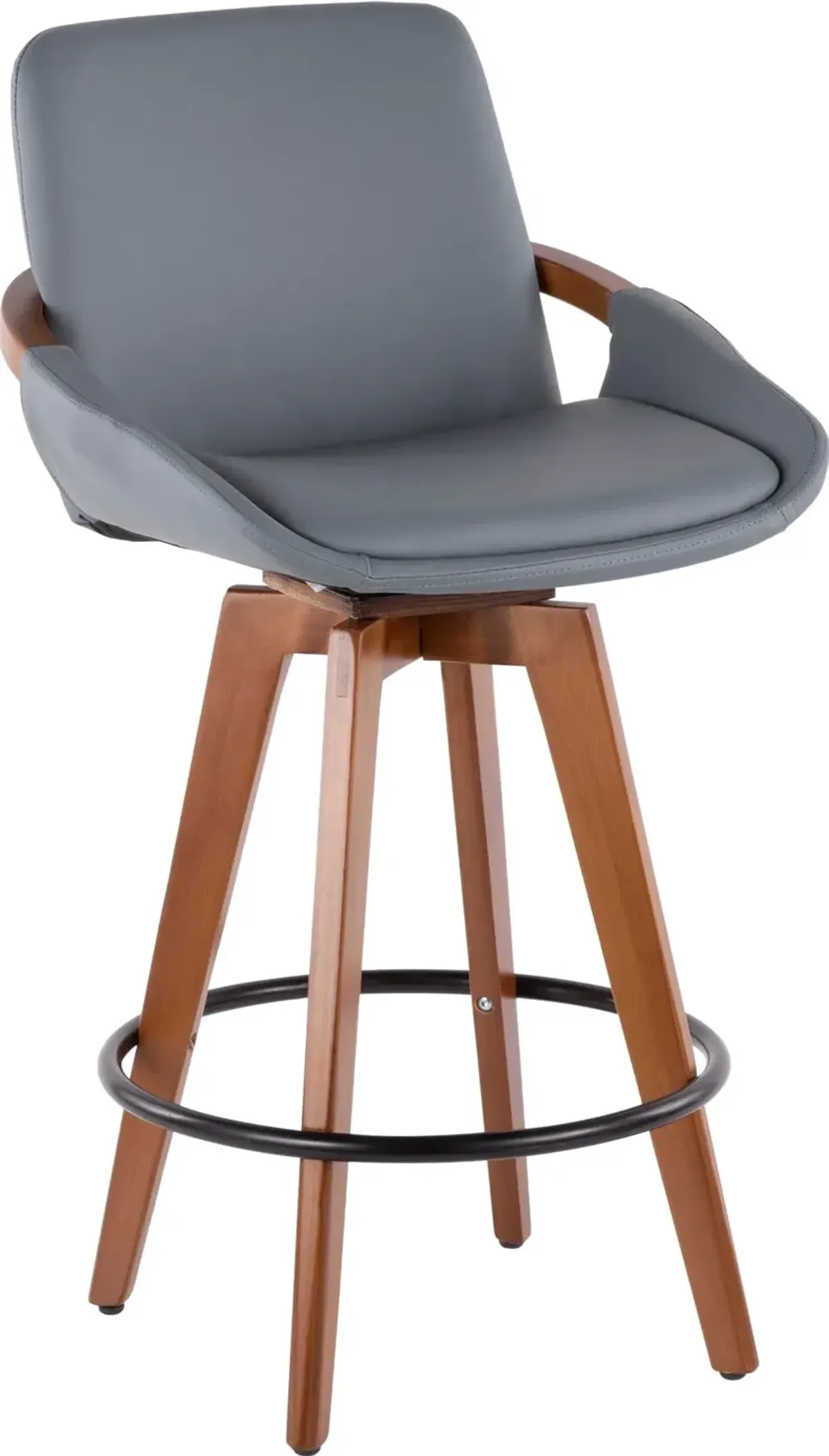 Cosmo Gray and Brown Counter Height Stool