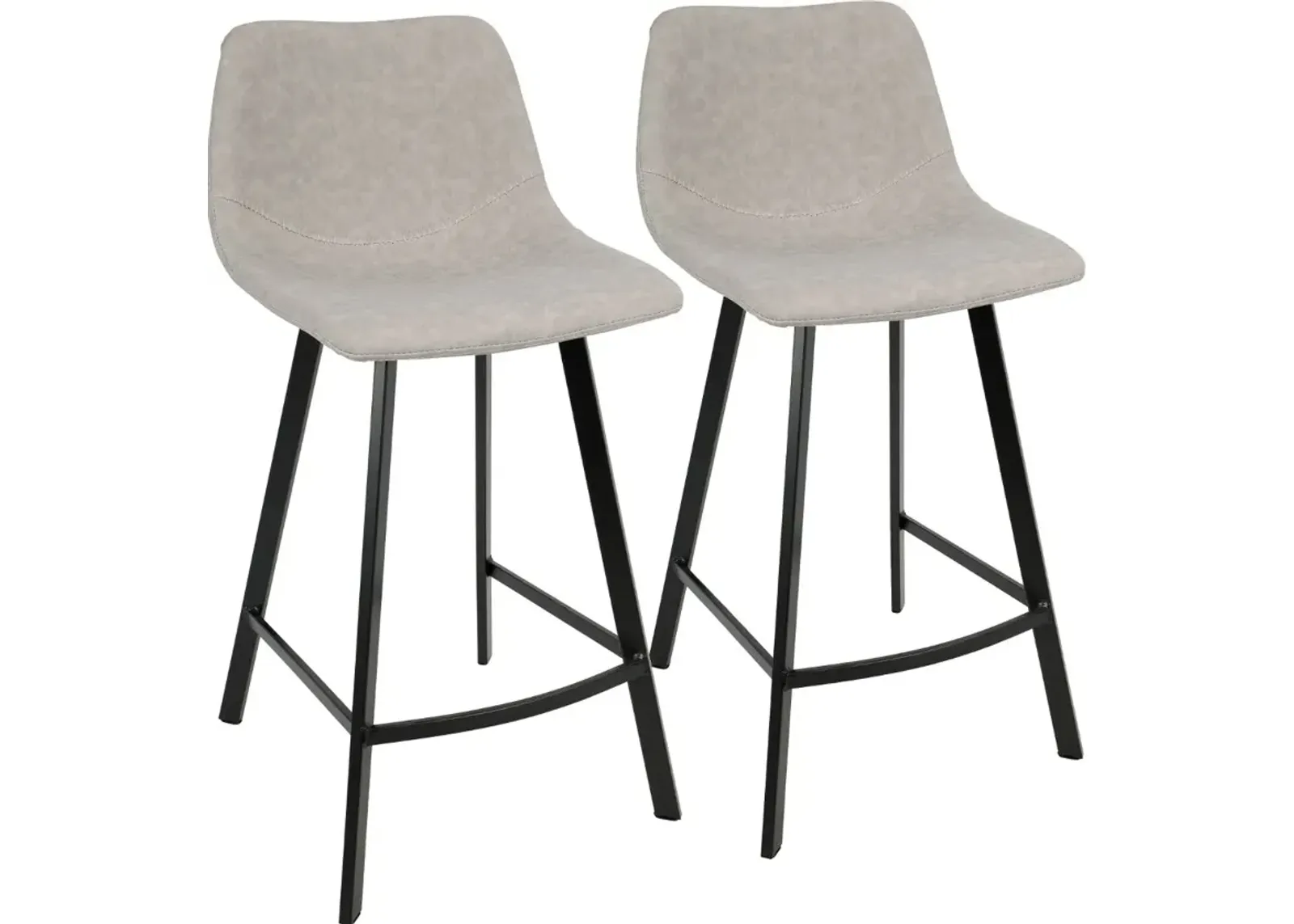 Outlaw Gray Counter Height Stool, Set of 2