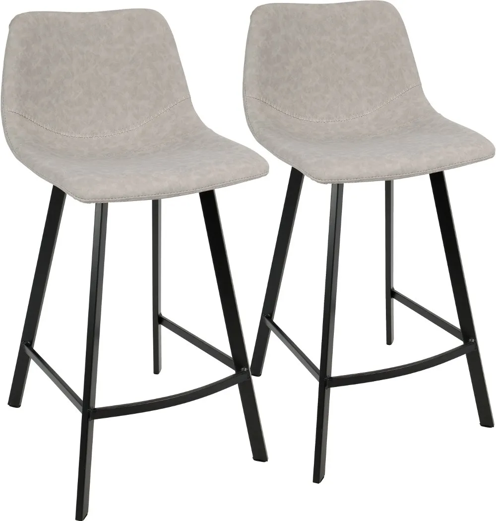 Outlaw Gray Counter Height Stool, Set of 2