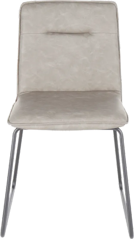 Casper Gray Faux Leather Dining Room Chair (Set of 2)