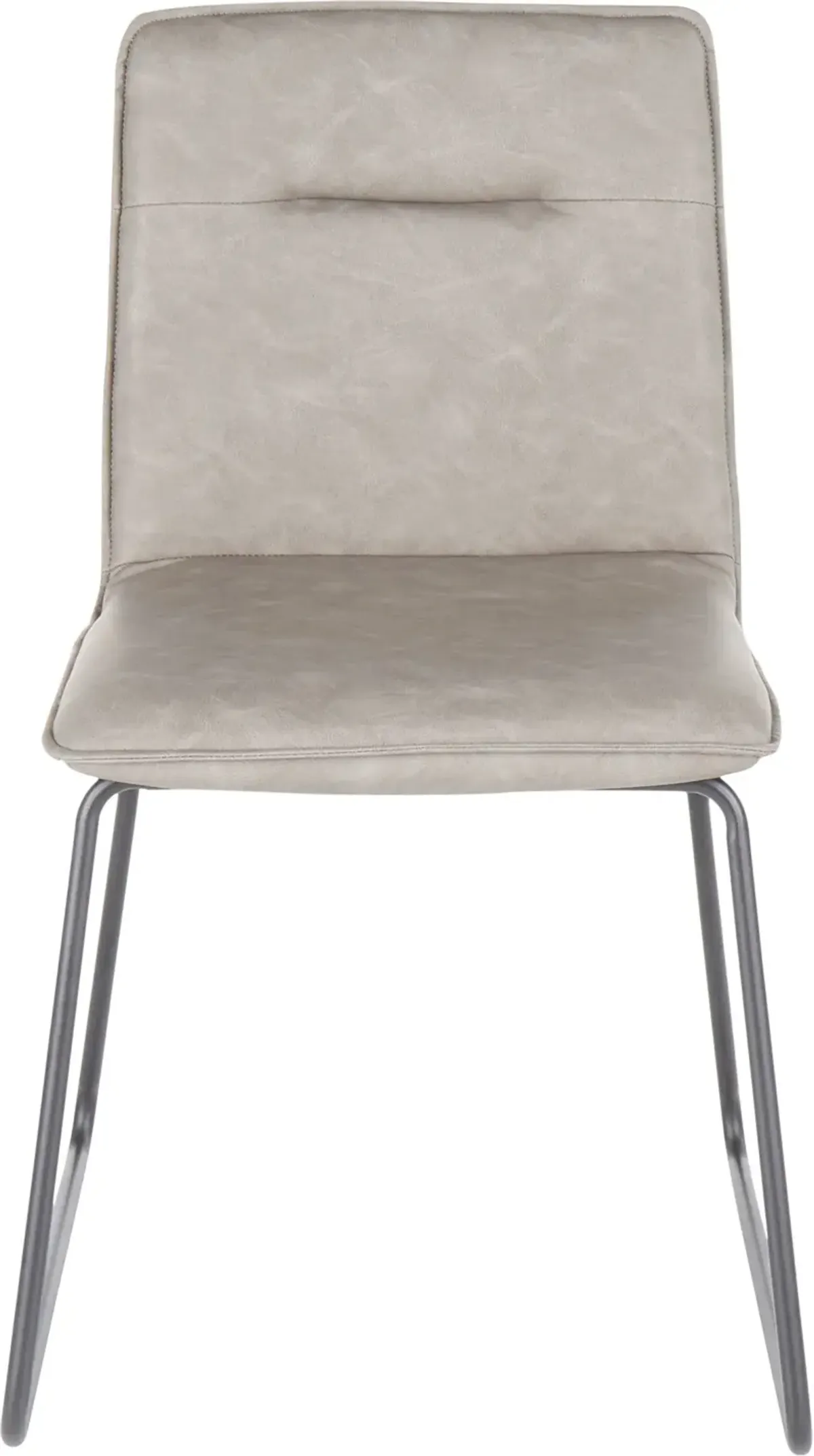 Casper Gray Faux Leather Dining Room Chair (Set of 2)