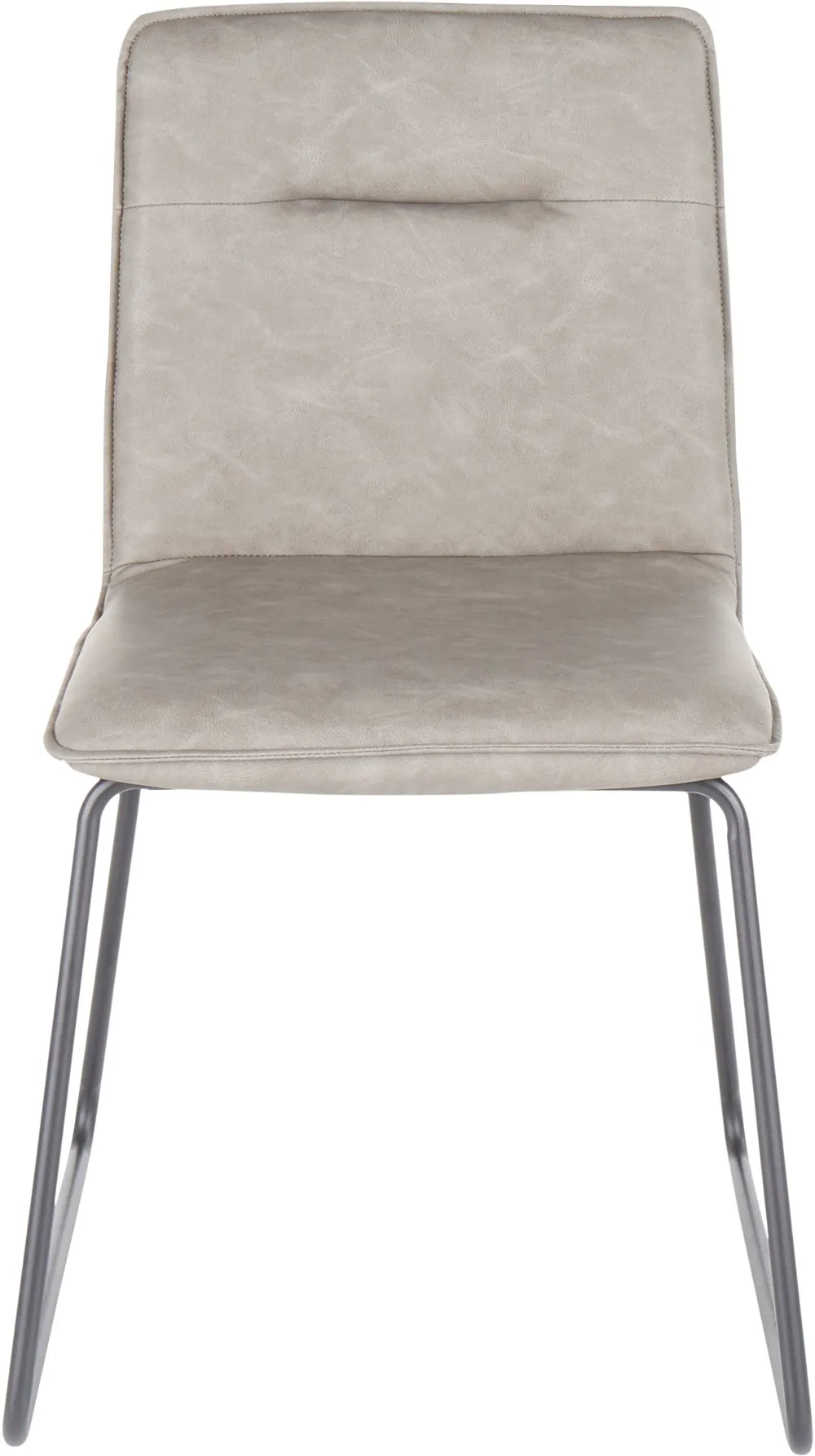 Casper Gray Faux Leather Dining Room Chair (Set of 2)