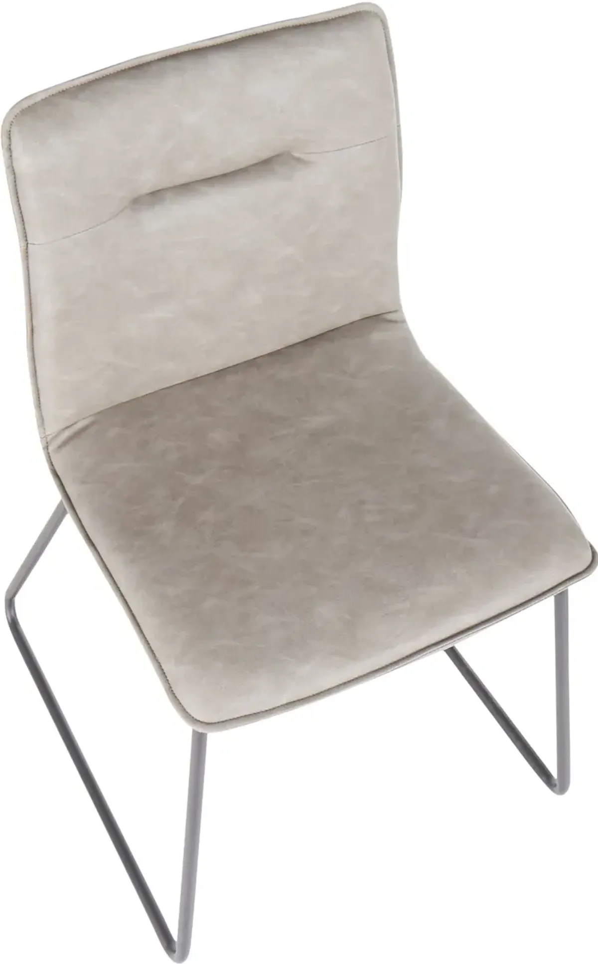 Casper Gray Faux Leather Dining Room Chair (Set of 2)