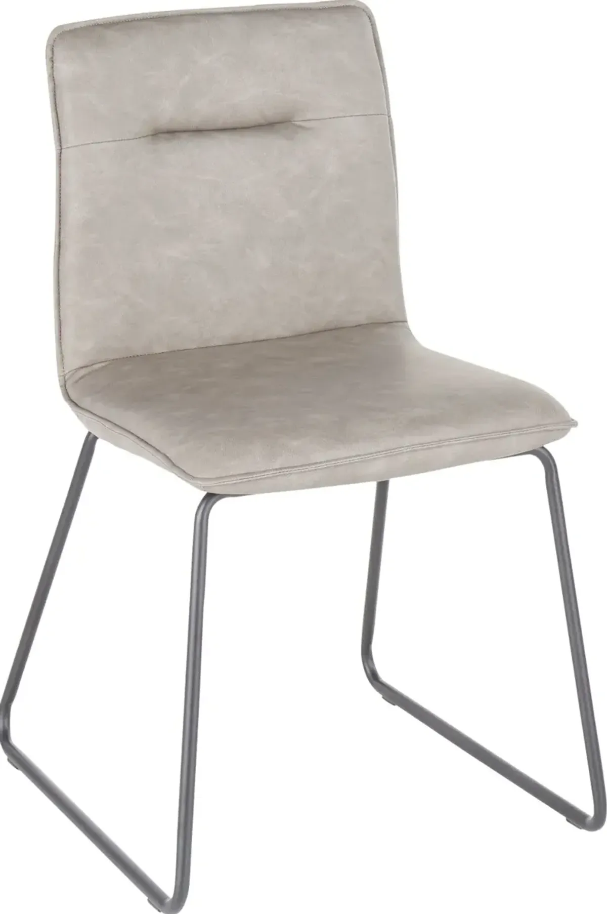 Casper Gray Faux Leather Dining Room Chair (Set of 2)