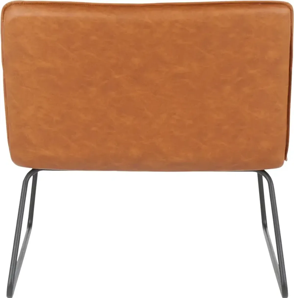 Casper Industrial Camel Faux Leather Accent Chair