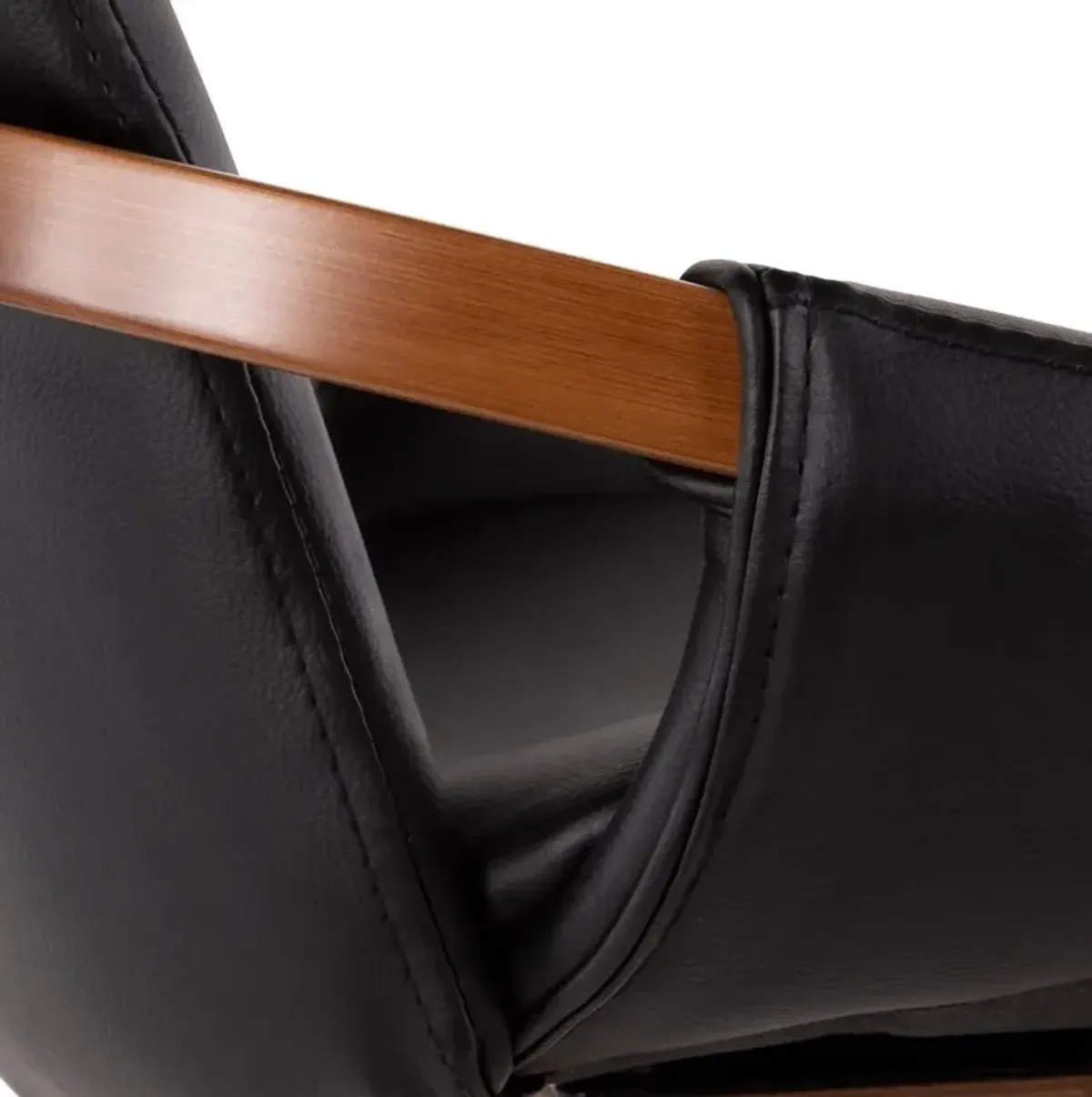 Cosmo Black Faux Leather Dining Arm Chair