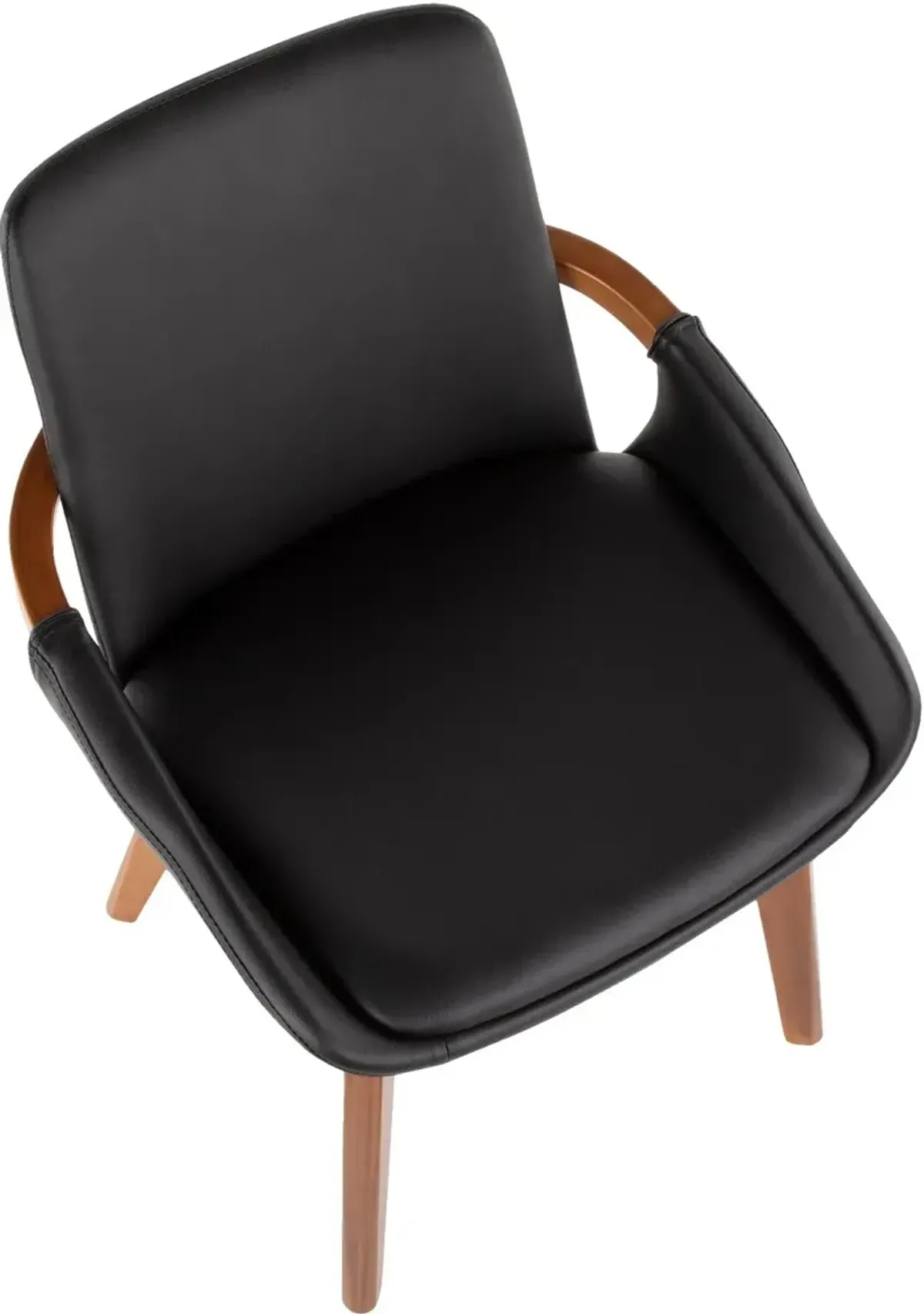 Cosmo Black Faux Leather Dining Arm Chair