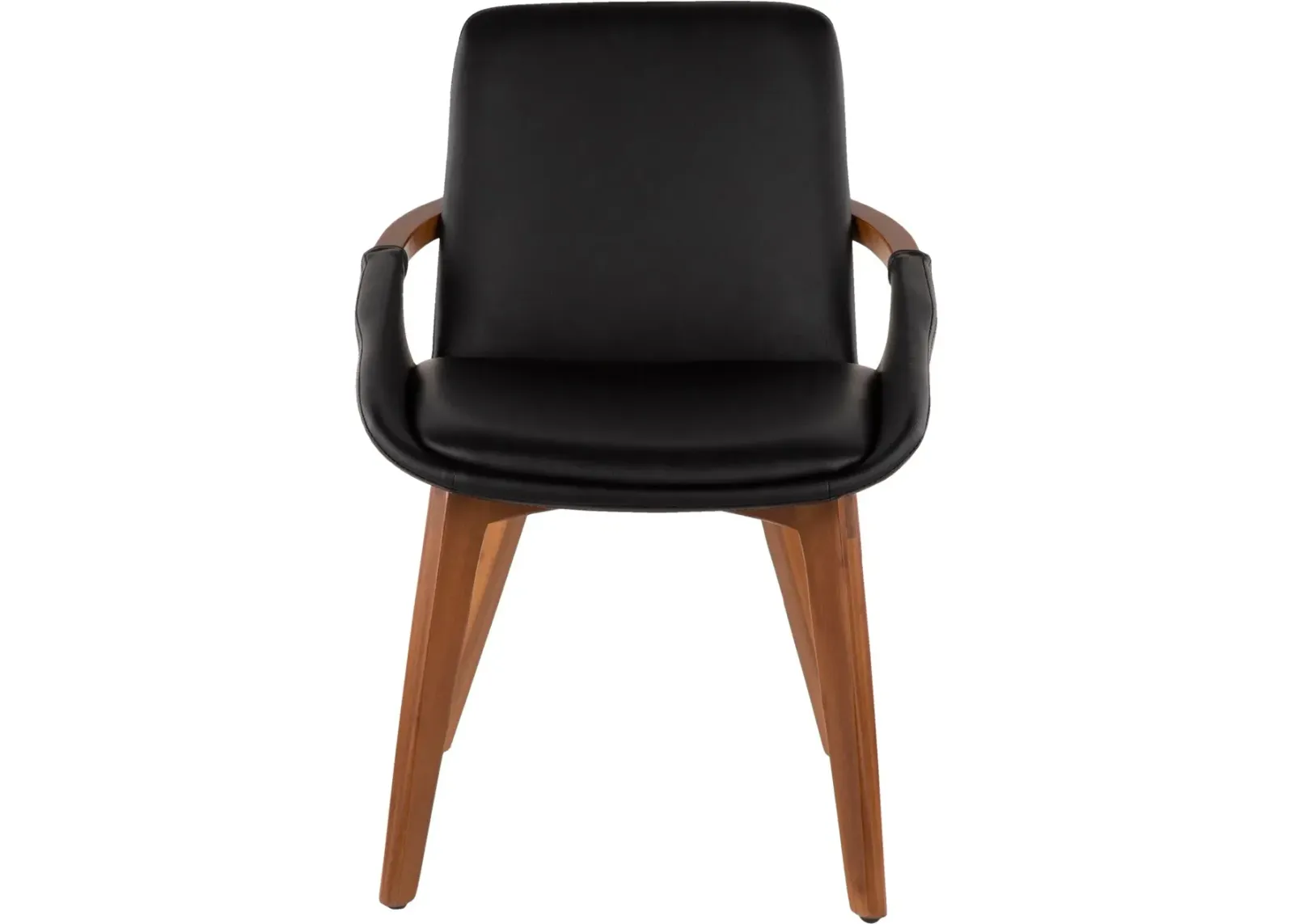 Cosmo Black Faux Leather Dining Arm Chair