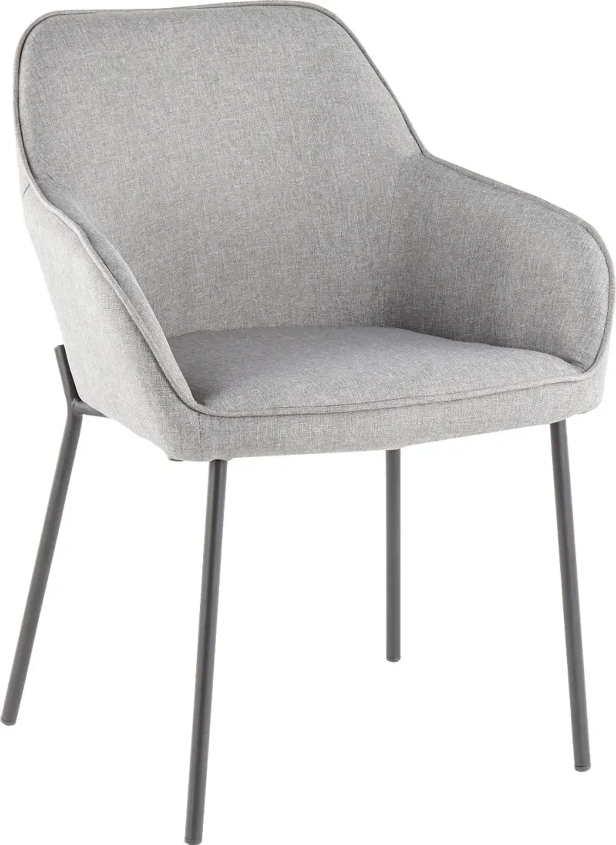 Contemporary Gray and Black Dining Room Chair (Set of 2) - Daniella