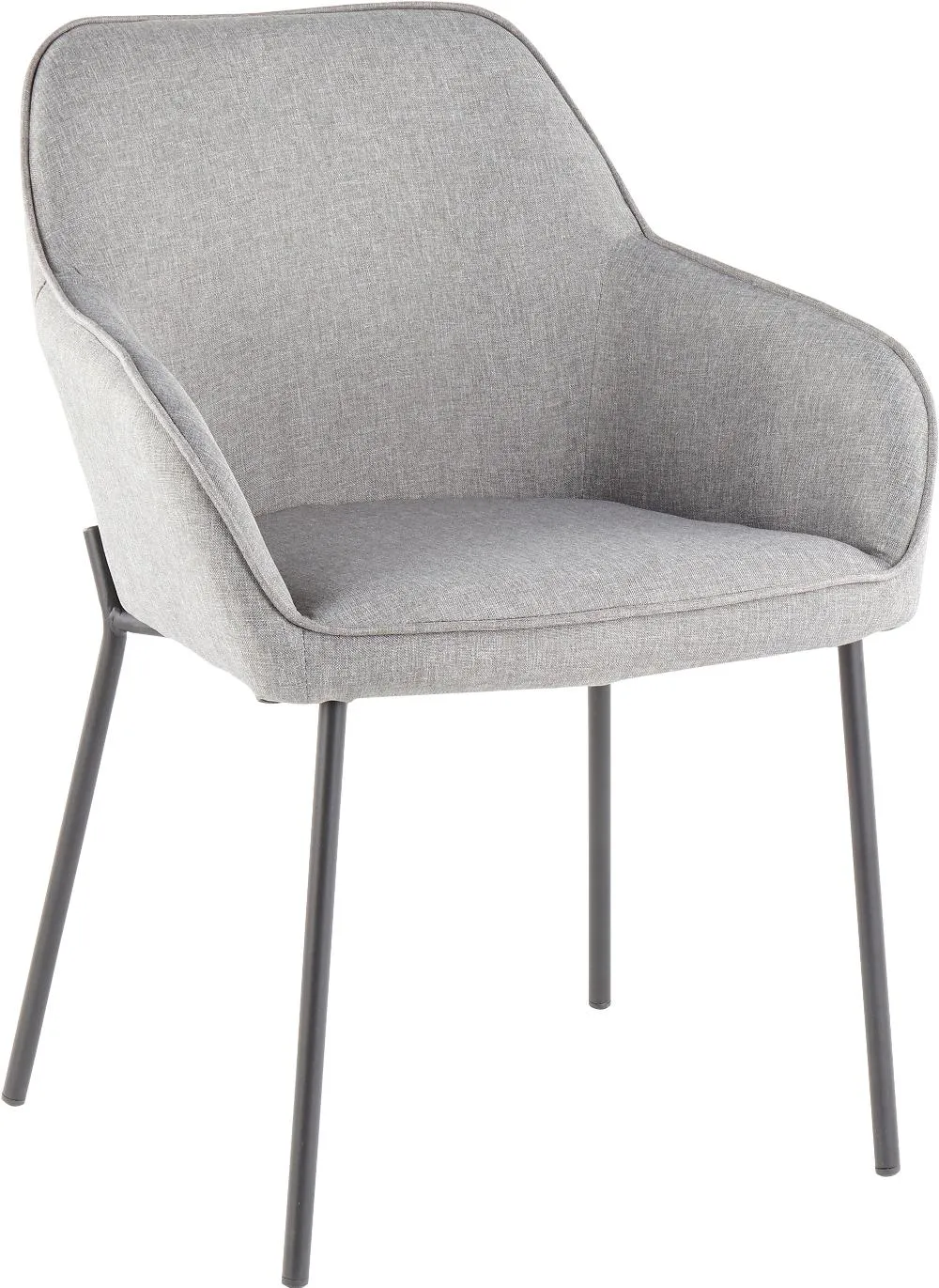 Contemporary Gray and Black Dining Room Chair (Set of 2) - Daniella