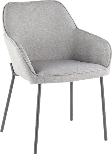 Contemporary Gray and Black Dining Room Chair (Set of 2) - Daniella