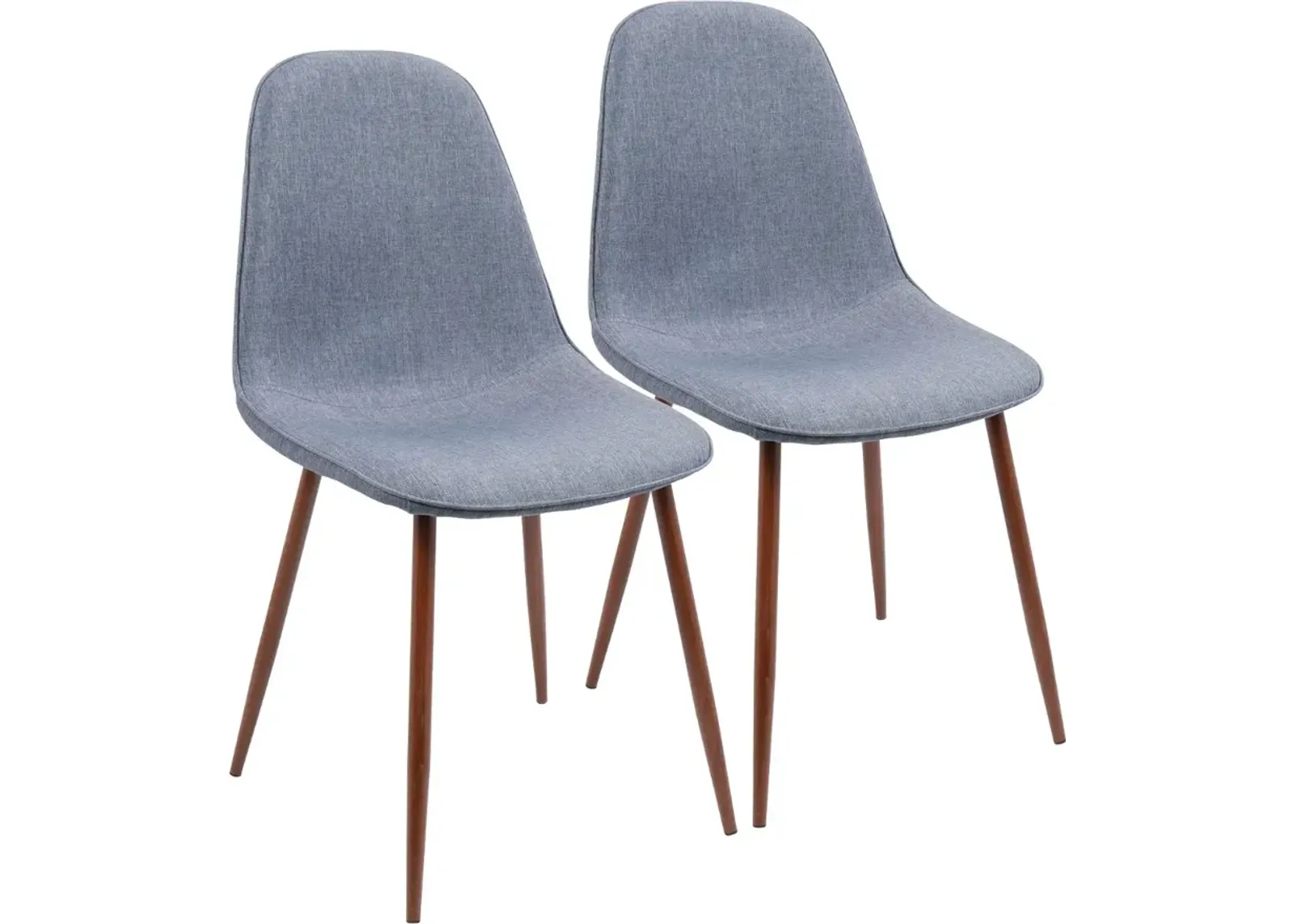 Mid Century Blue Dining Room Chair (Set of 2) - Pebble