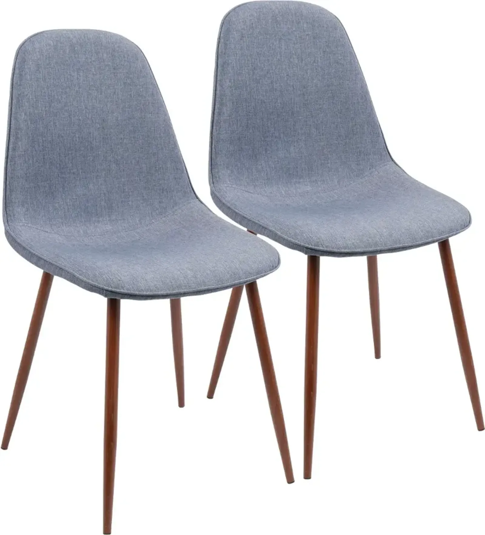 Mid Century Blue Dining Room Chair (Set of 2) - Pebble