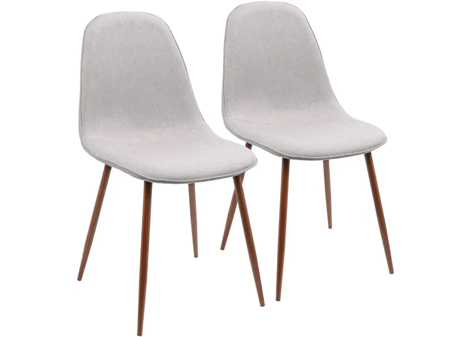 Mid Century Light Gray Dining Room Chair (Set of 2) - Pebble