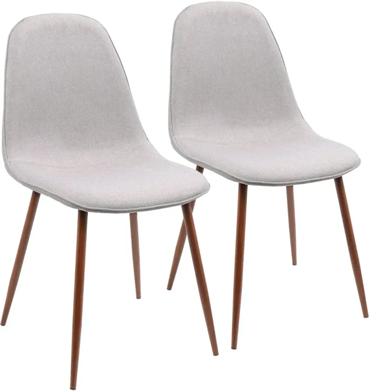 Mid Century Light Gray Dining Room Chair (Set of 2) - Pebble