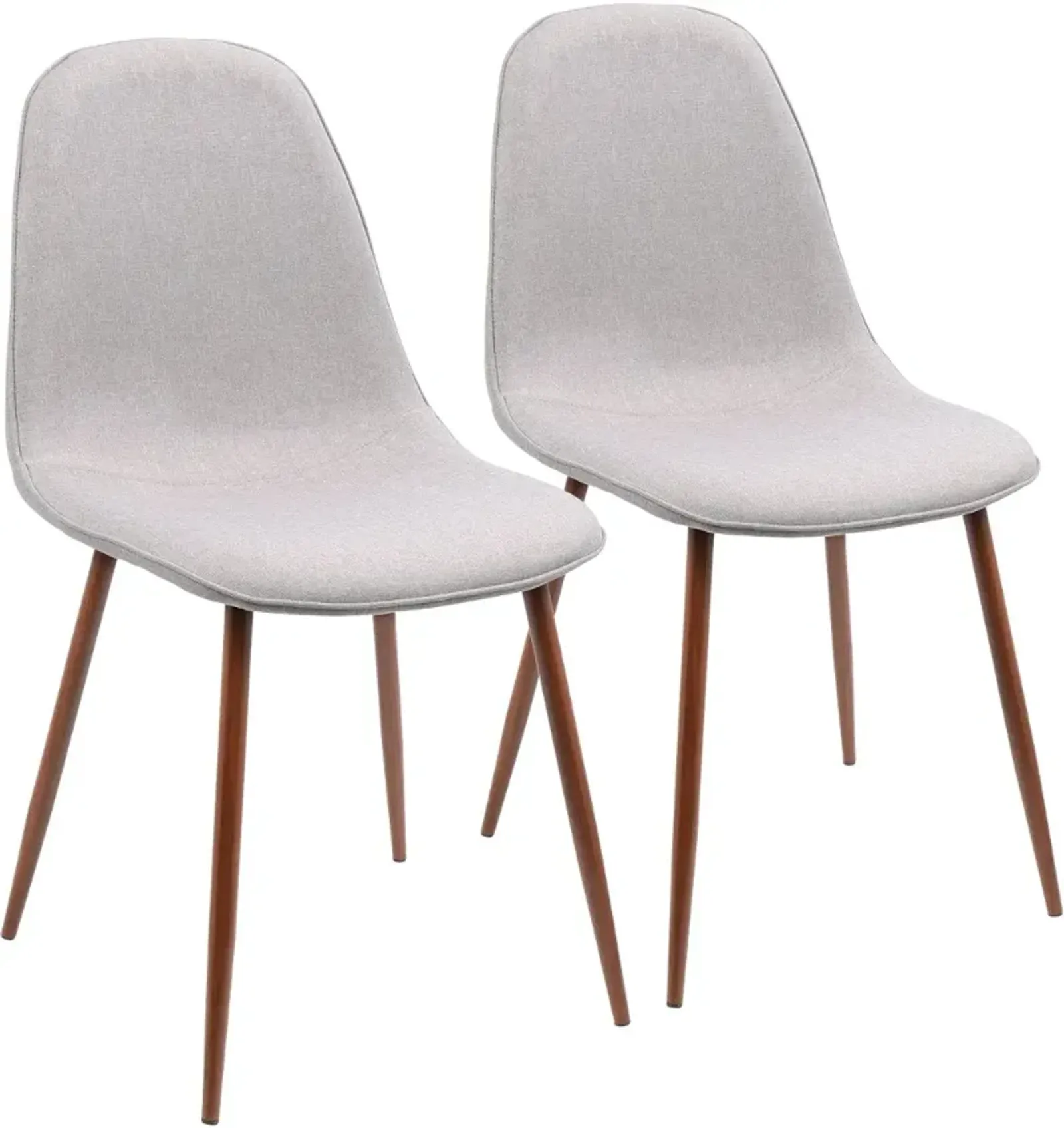 Mid Century Light Gray Dining Room Chair (Set of 2) - Pebble