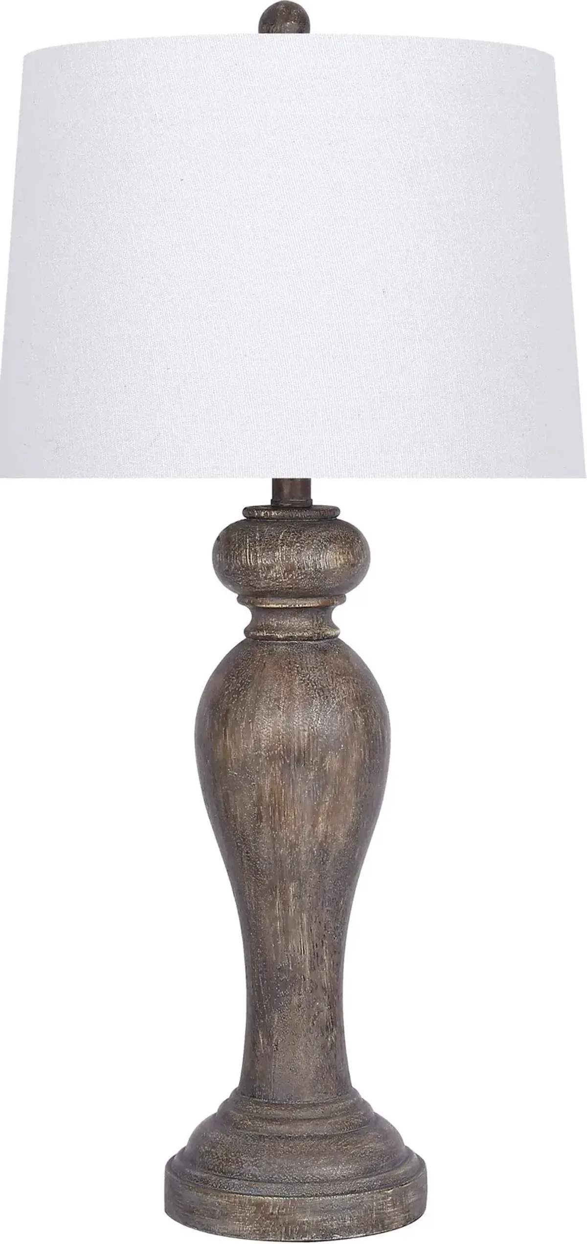 31 Inch Opal Gray Resin Table Lamp