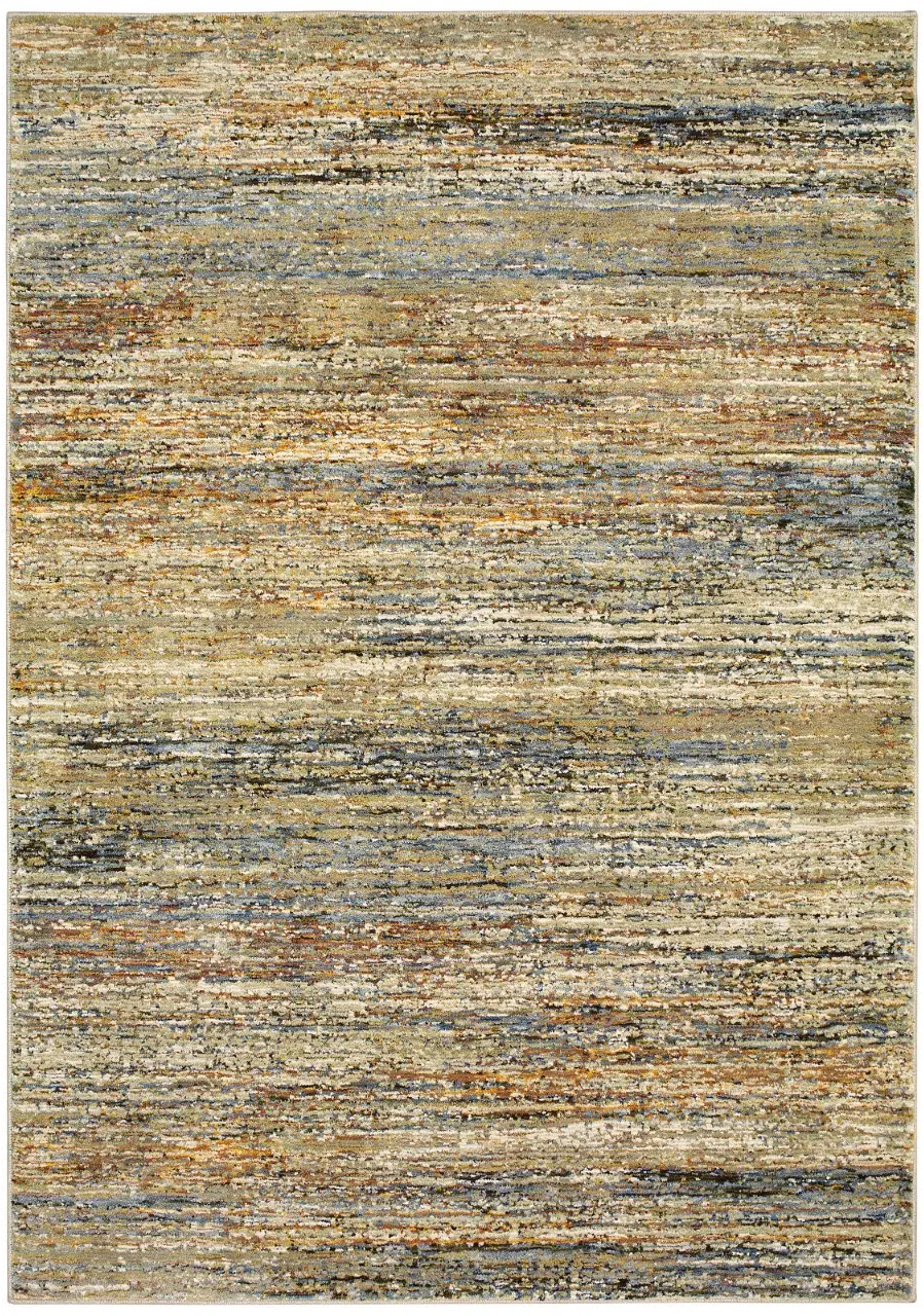 Atlas 5 x 8 Casual Gold and Green Area Rug