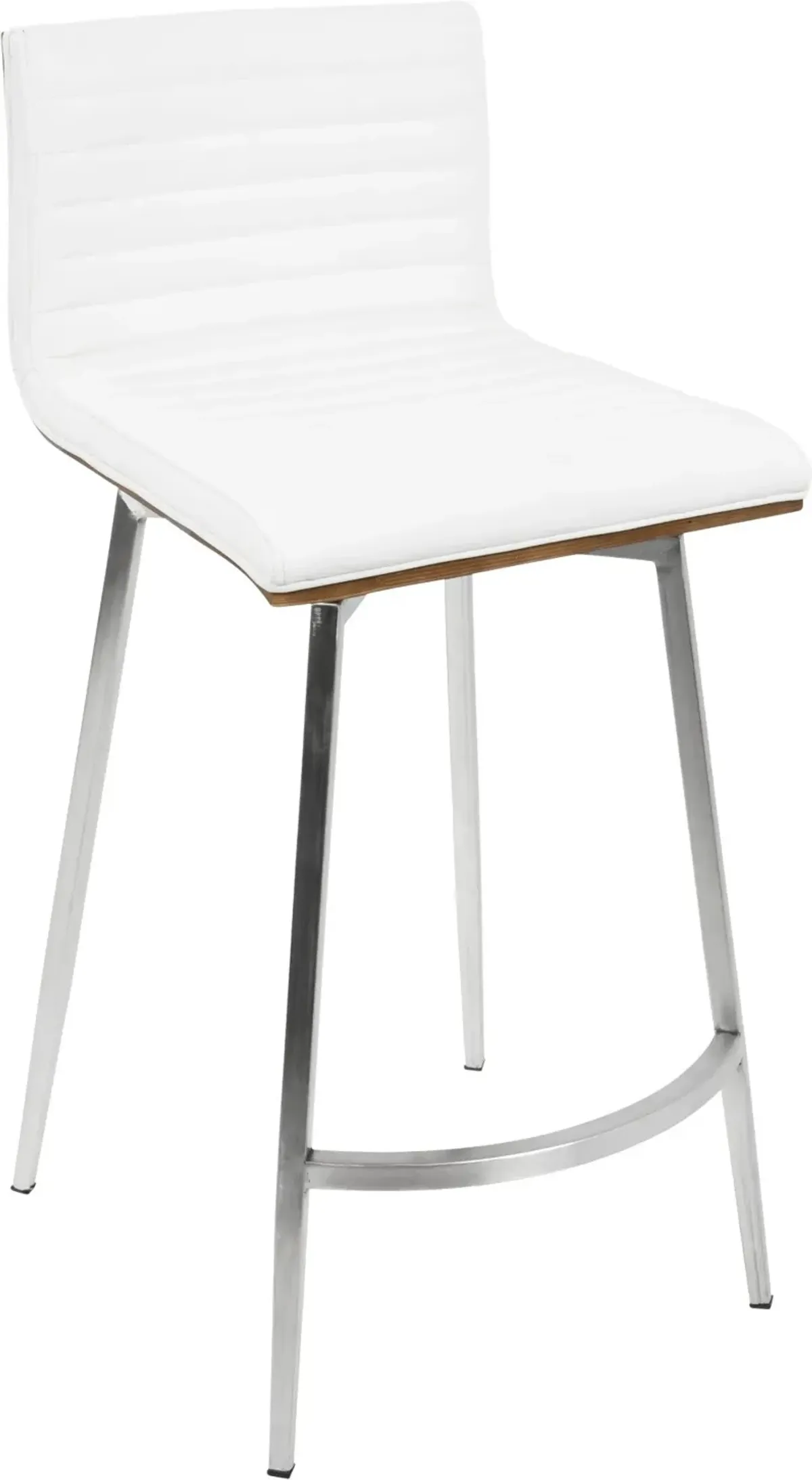 Contemporary White Swivel Counter Height Stool (Set of 2) - Mason