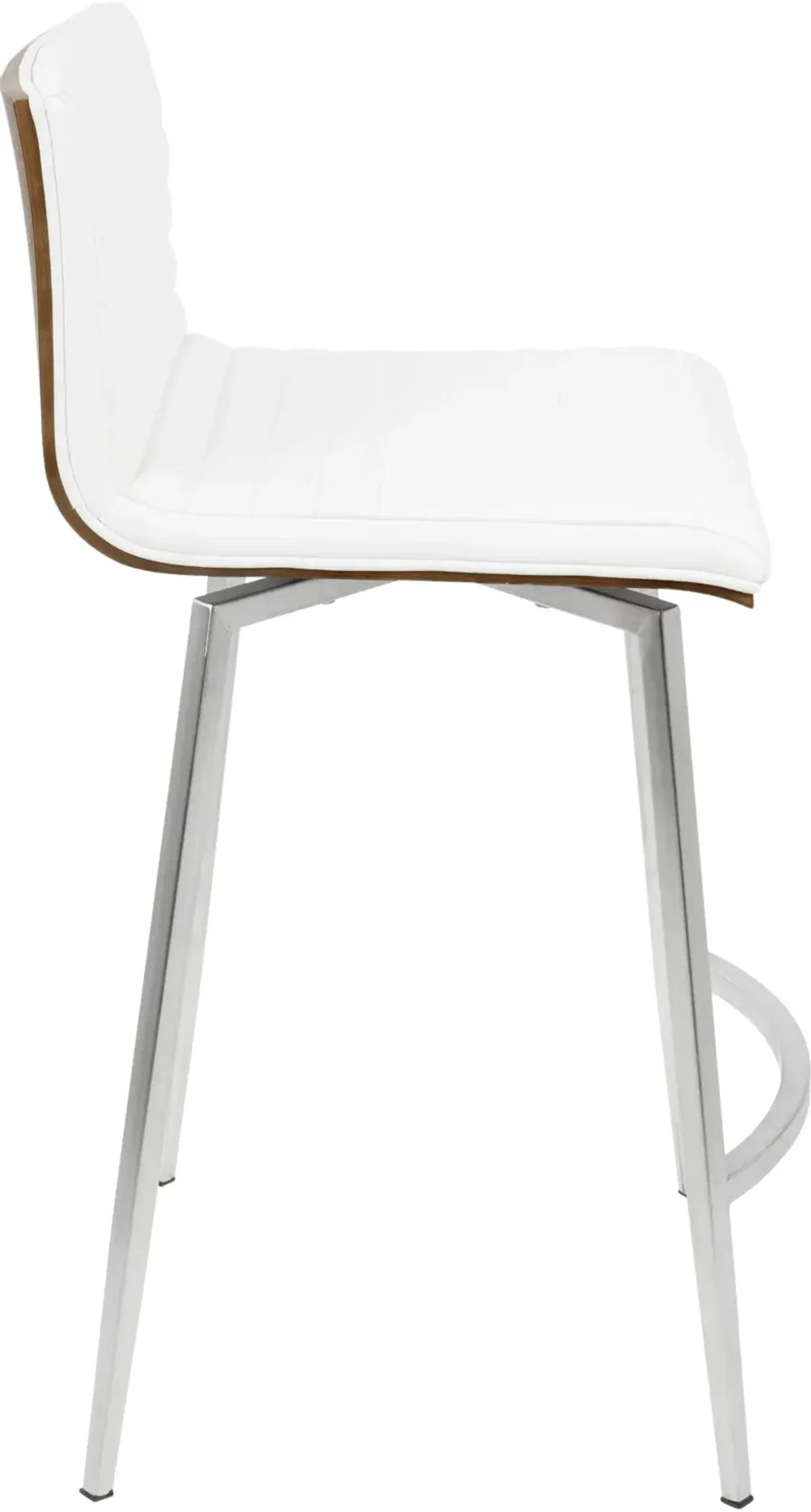 Contemporary White Swivel Counter Height Stool (Set of 2) - Mason