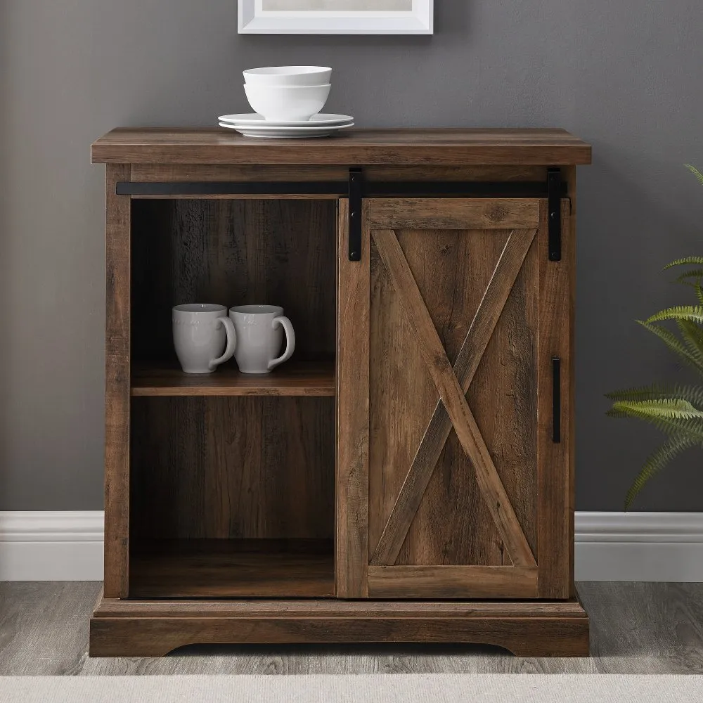 Carolina Rustic Oak Farmhouse Buffet Cabinet - Walker Edison