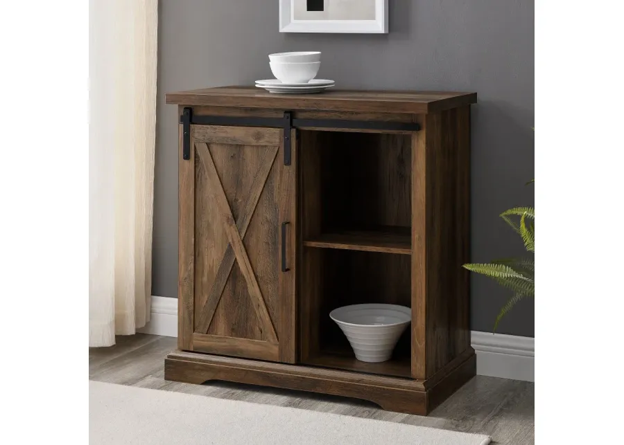 Carolina Rustic Oak Farmhouse Buffet Cabinet - Walker Edison