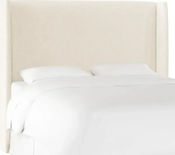 Tiffany Sherpa Curved Wingback Full Headboard - Skyline Furniture