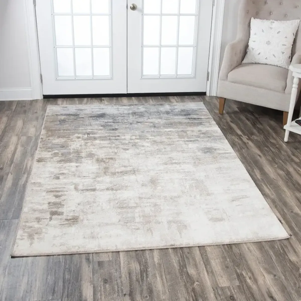 Encore 5 x 7 Contemporary Beige Area Rug