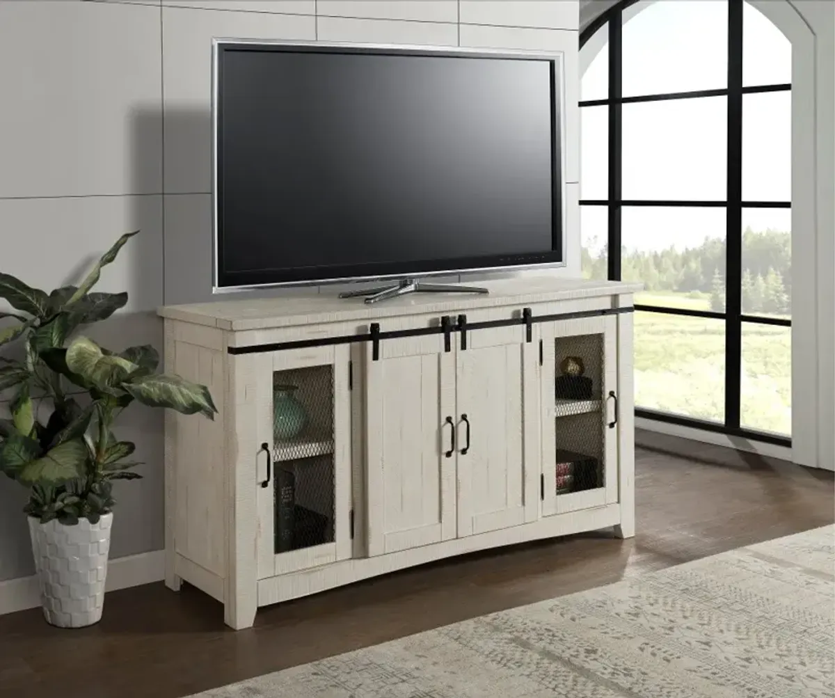 Camden White Wash Farmhouse TV Stand