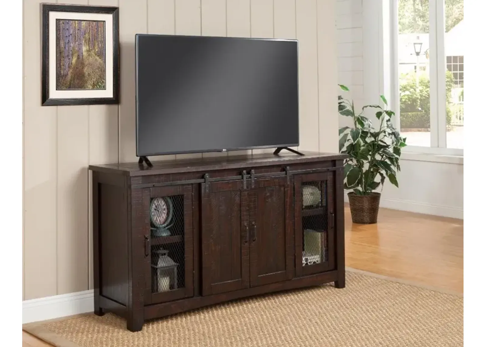 Camden Espresso Brown Farmhouse TV Stand