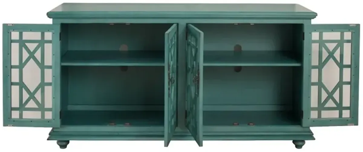 Jules Glam Teal TV Stand