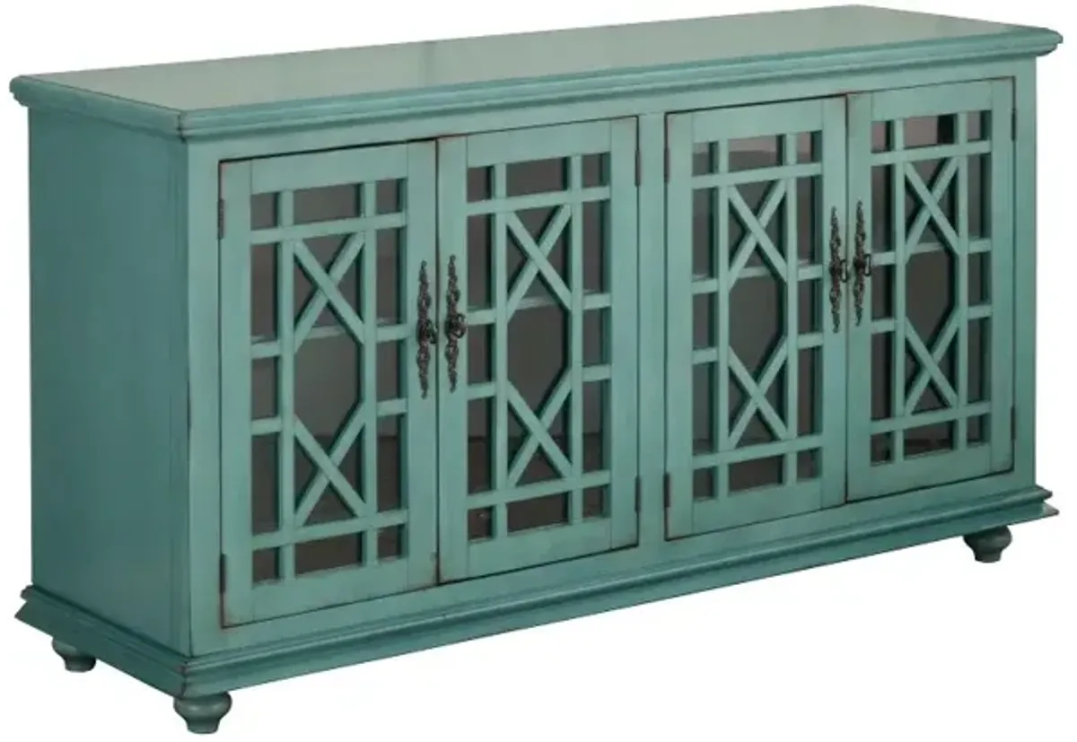 Jules Glam Teal TV Stand