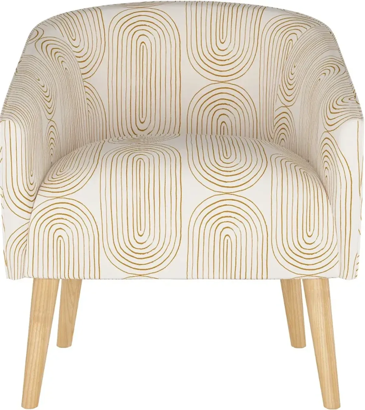 Deco Mustard Oblong Accent Chair - Skyline Furniture