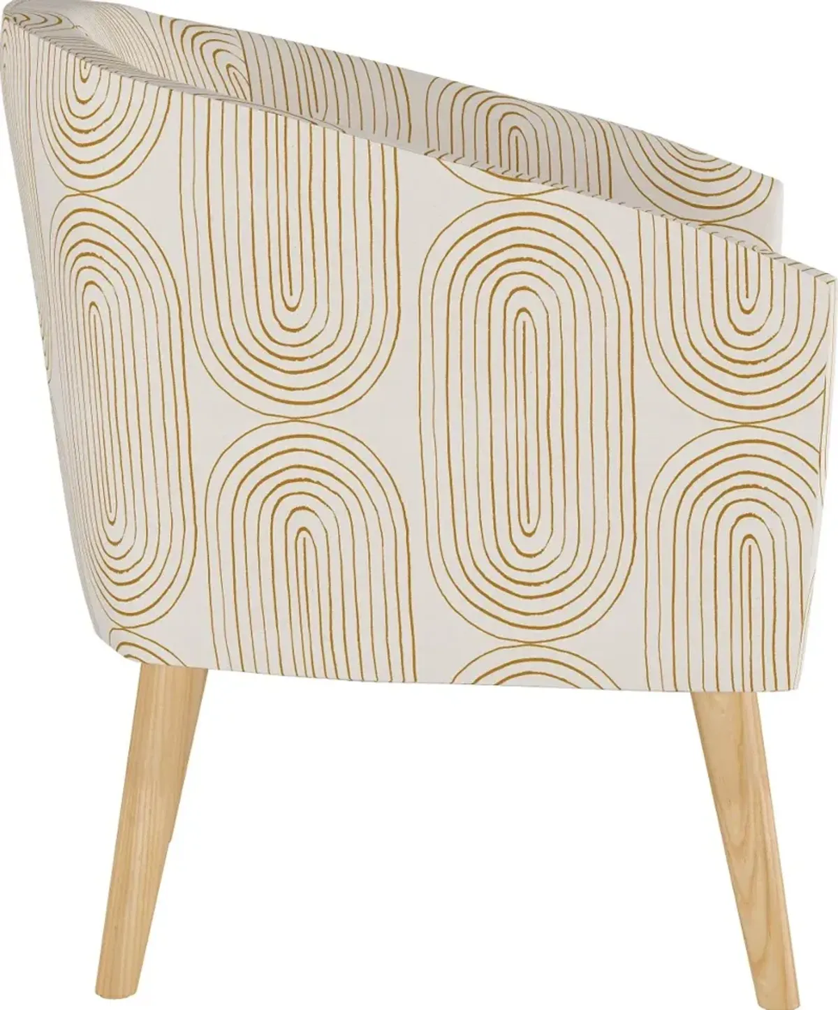 Deco Mustard Oblong Accent Chair - Skyline Furniture