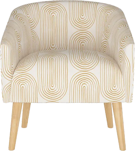 Deco Mustard Oblong Accent Chair - Skyline Furniture