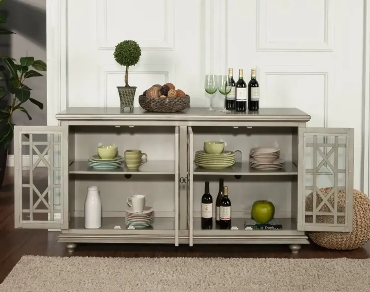 Jules Silver 63 Inch TV Stand