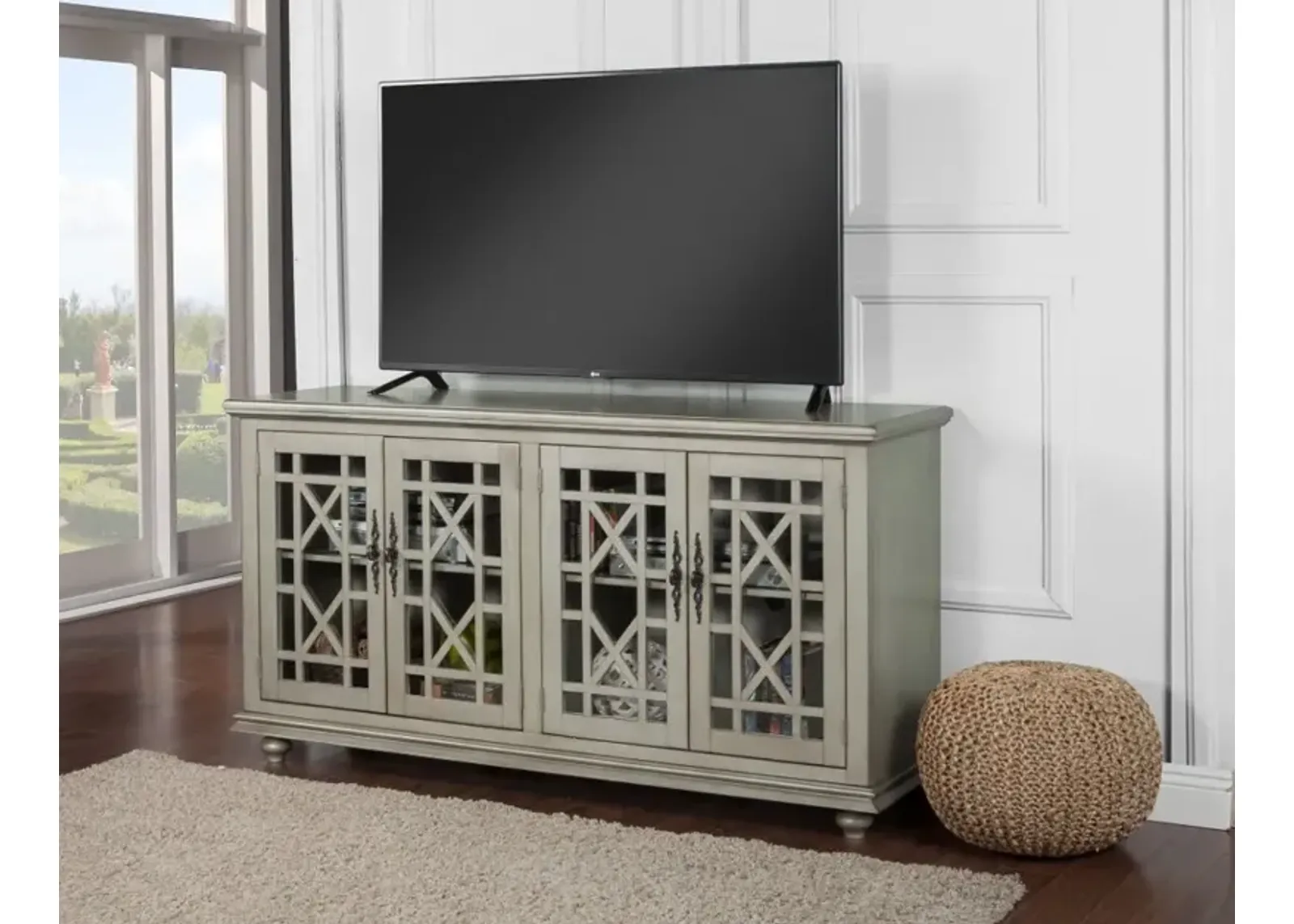 Jules Silver 63 Inch TV Stand