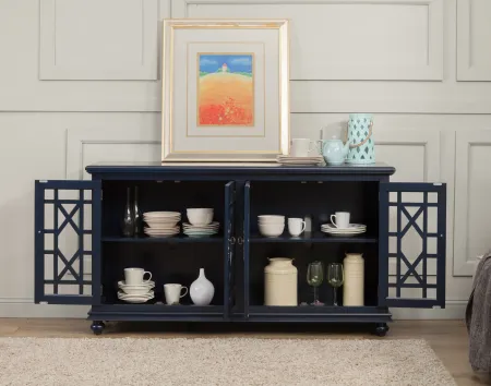 Jules Navy Blue 63 Inch TV Stand
