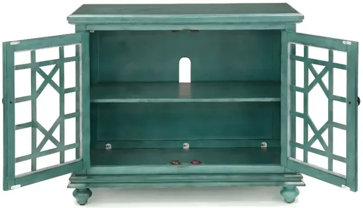 Casual Teal 38 Inch TV Stand - Jules